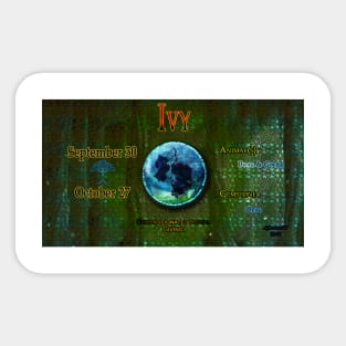 Zo-Disc Ivy with background v1 Sticker